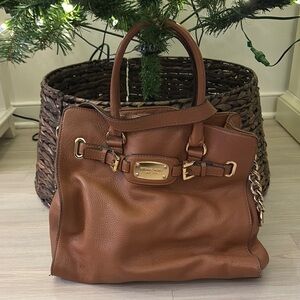 Michael Kors Brown Leather Tote Bag